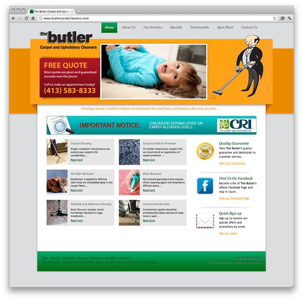 Butler Website Design