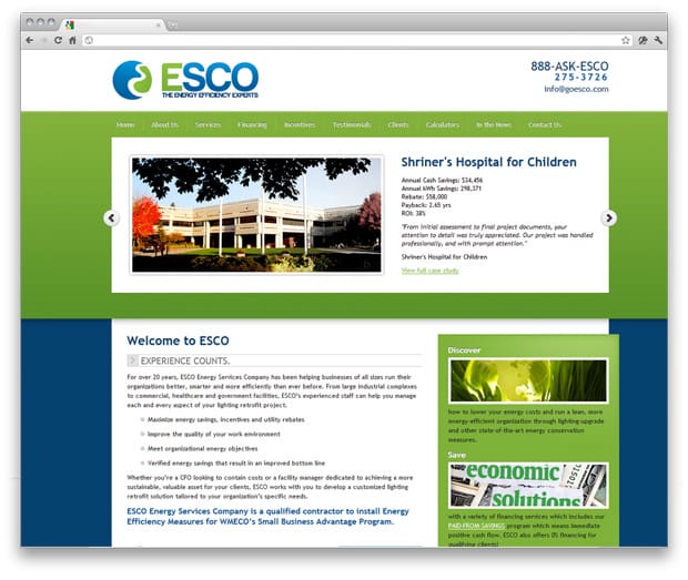 ESCO Website Design