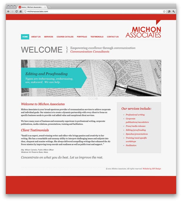 Michon Associates Website Design