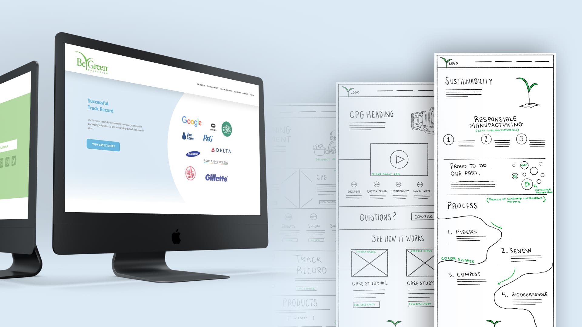 DIF Design featuring BeGreen Packaging website design and development