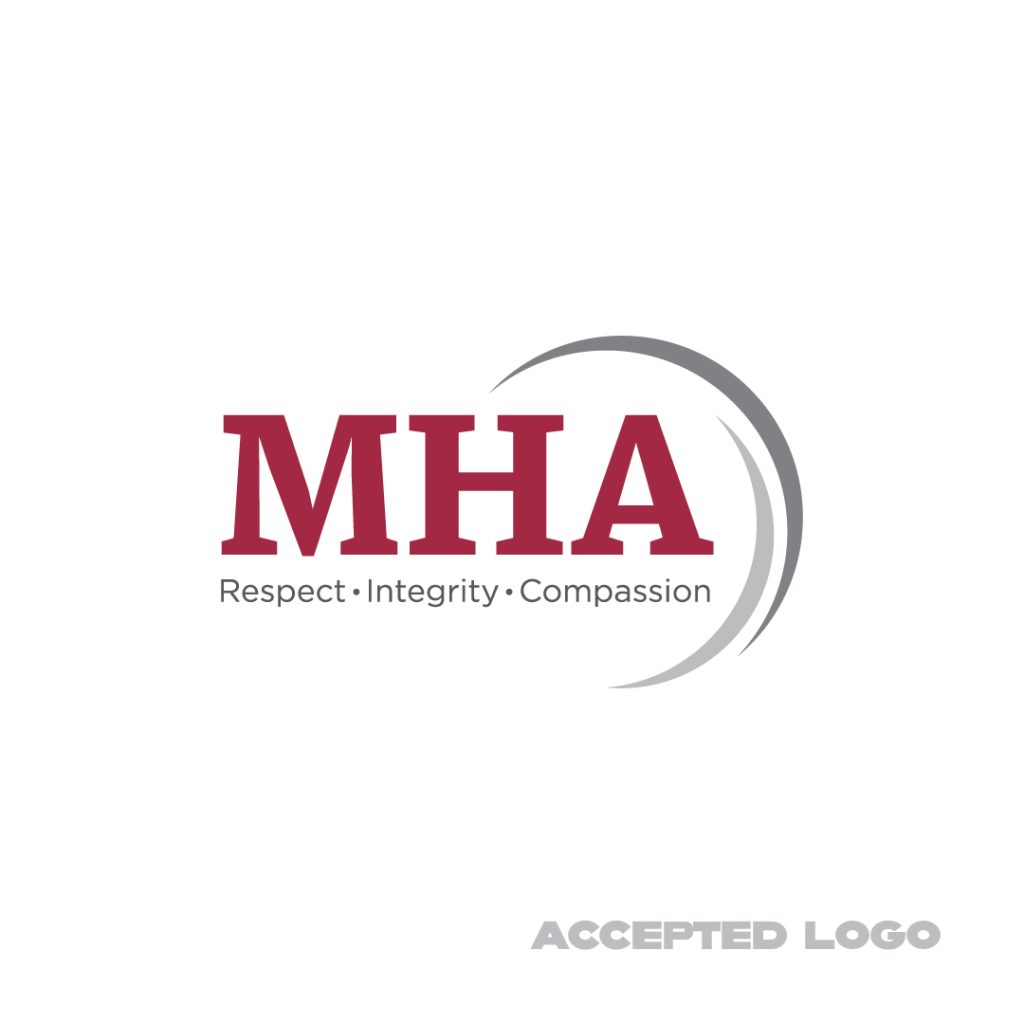 accepted mha logo by dif design