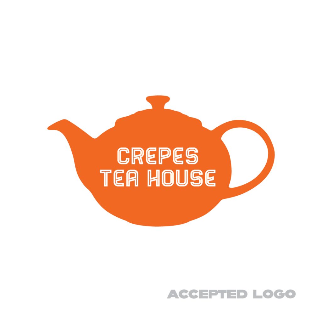 accepted crepes tea house logo design by dif design