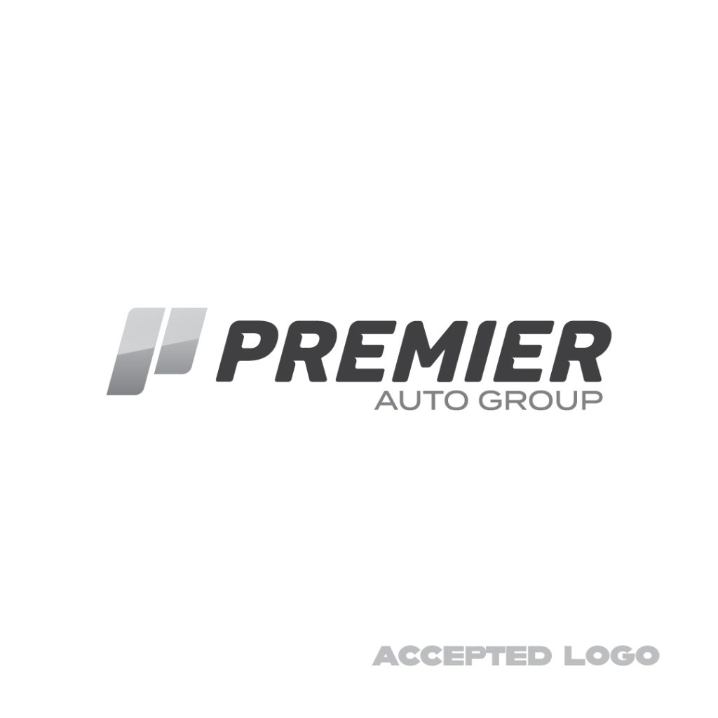 accepted premier auto group logo design by dif design