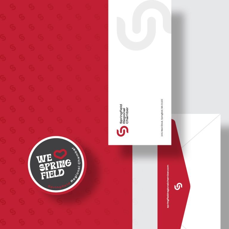 we love springfield and envelope design featuring springfield regional chamber logo design by dif design