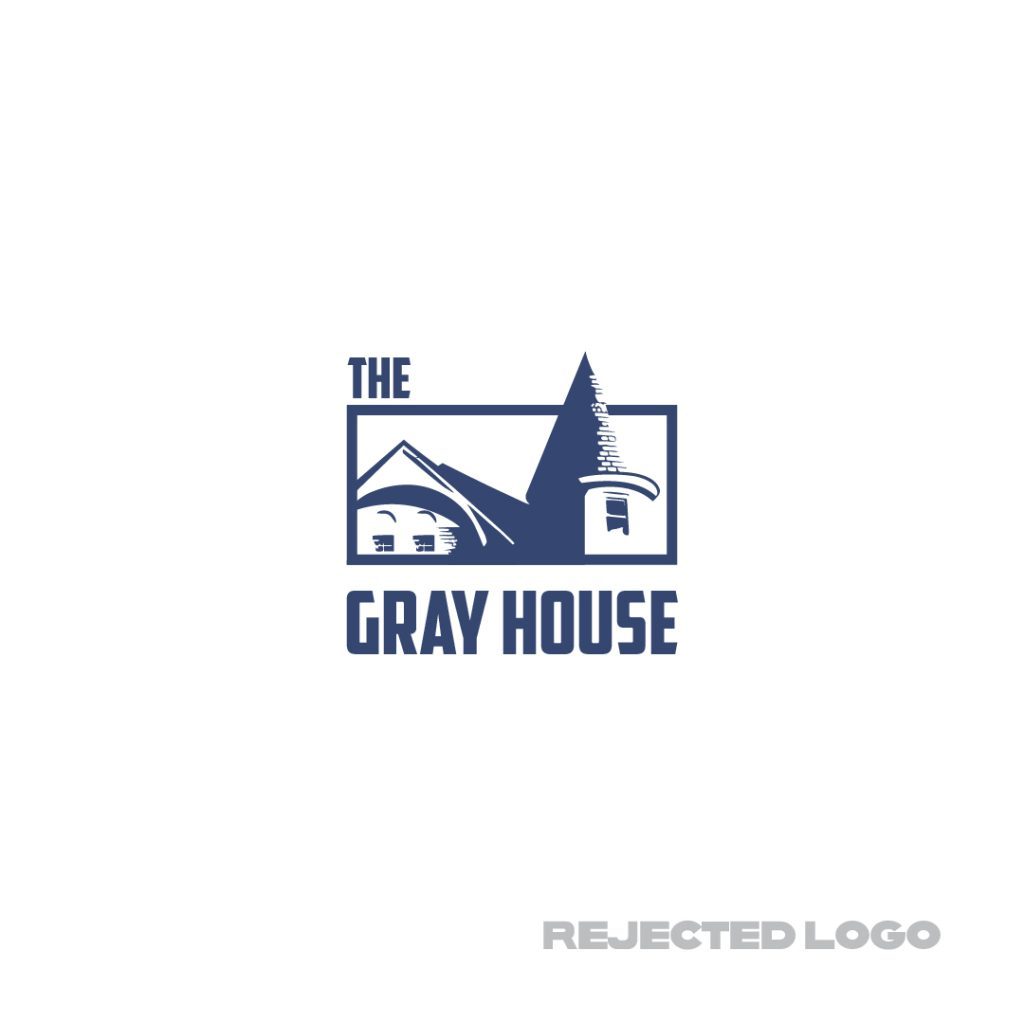 rejected gray house logo design by dif design