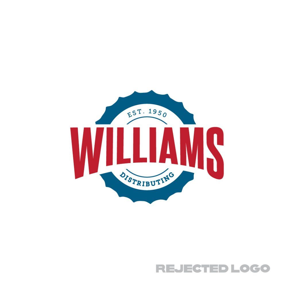 rejected williams distributing logo by dif design