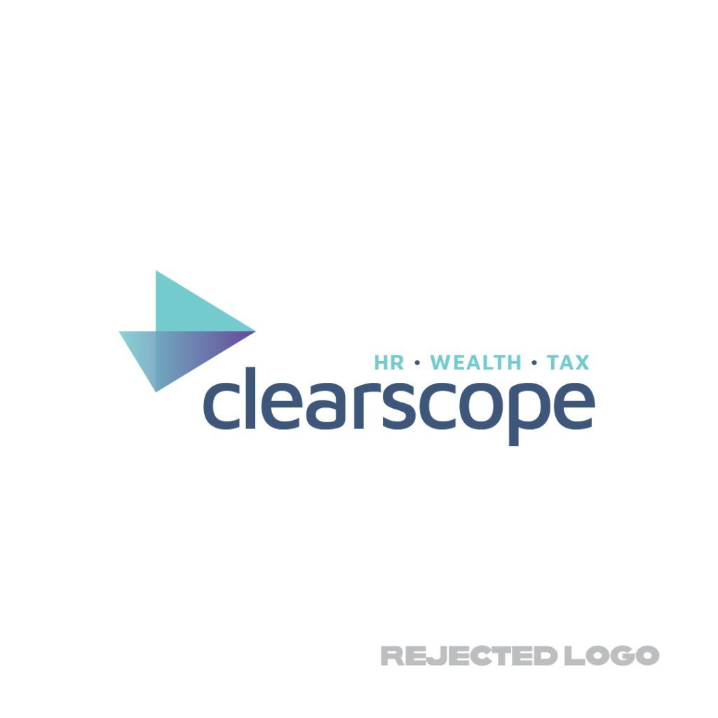 rejected clearscope logo by dif design