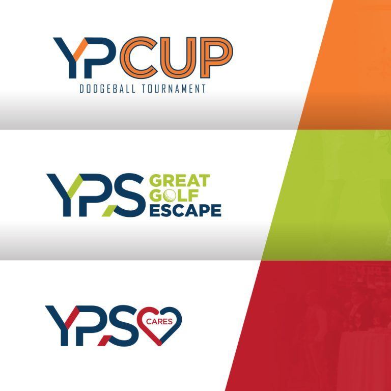 springfield yps logo design by dif design featuring YP Cup, YPS Great Golf Escape, and YPS Cares family of logos