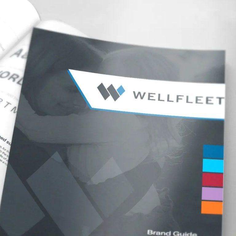 wellfleet logo and brand by dif design